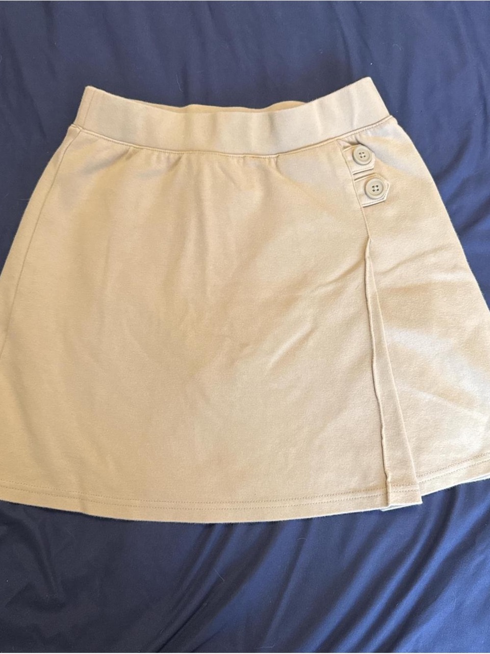 Cat & Jack Tan Skort with Side Button Accent